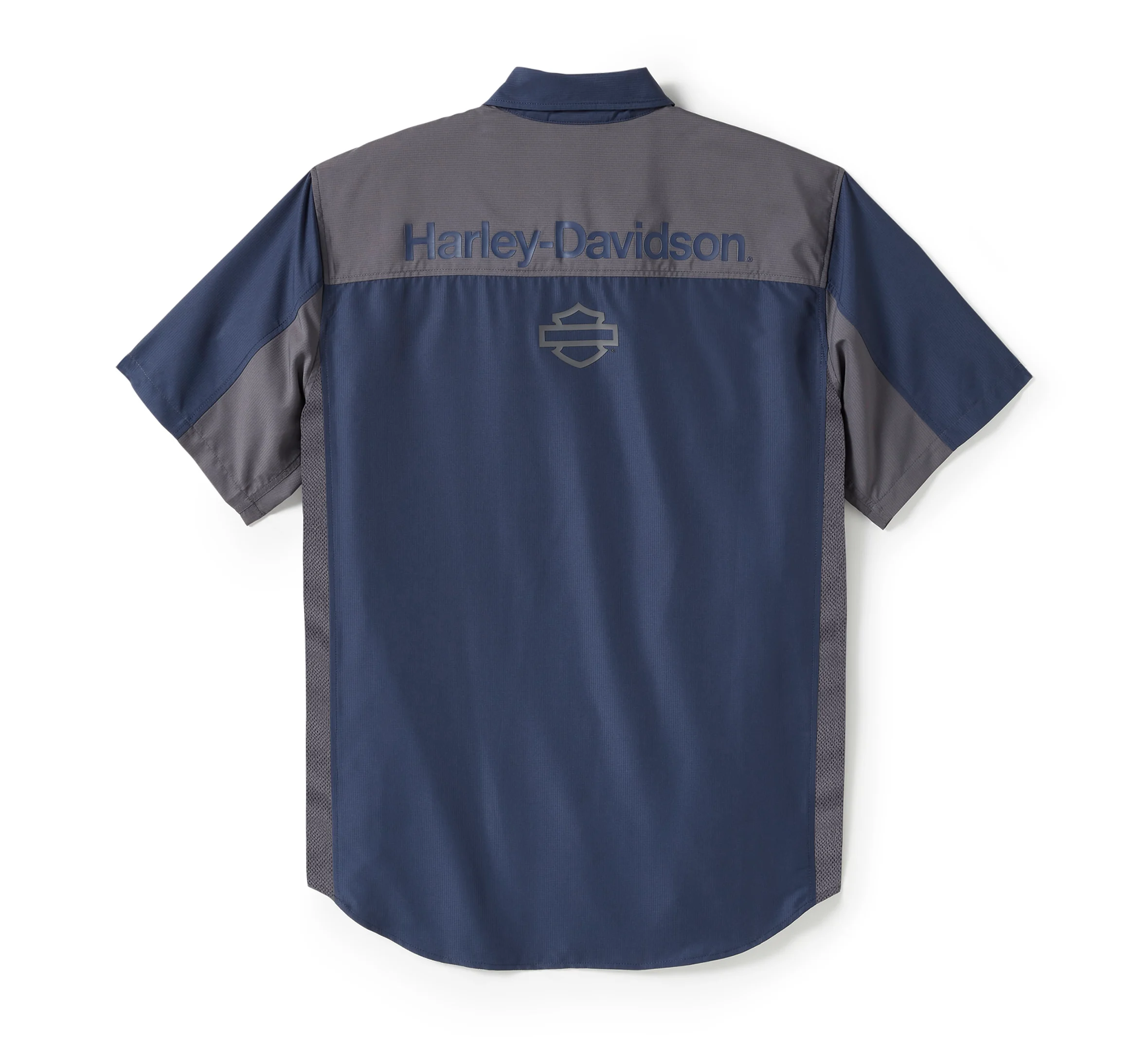 Men's H-D TECH Quick Dry Shirt - Colorblock - Mood Indigo & Blackened Pearl