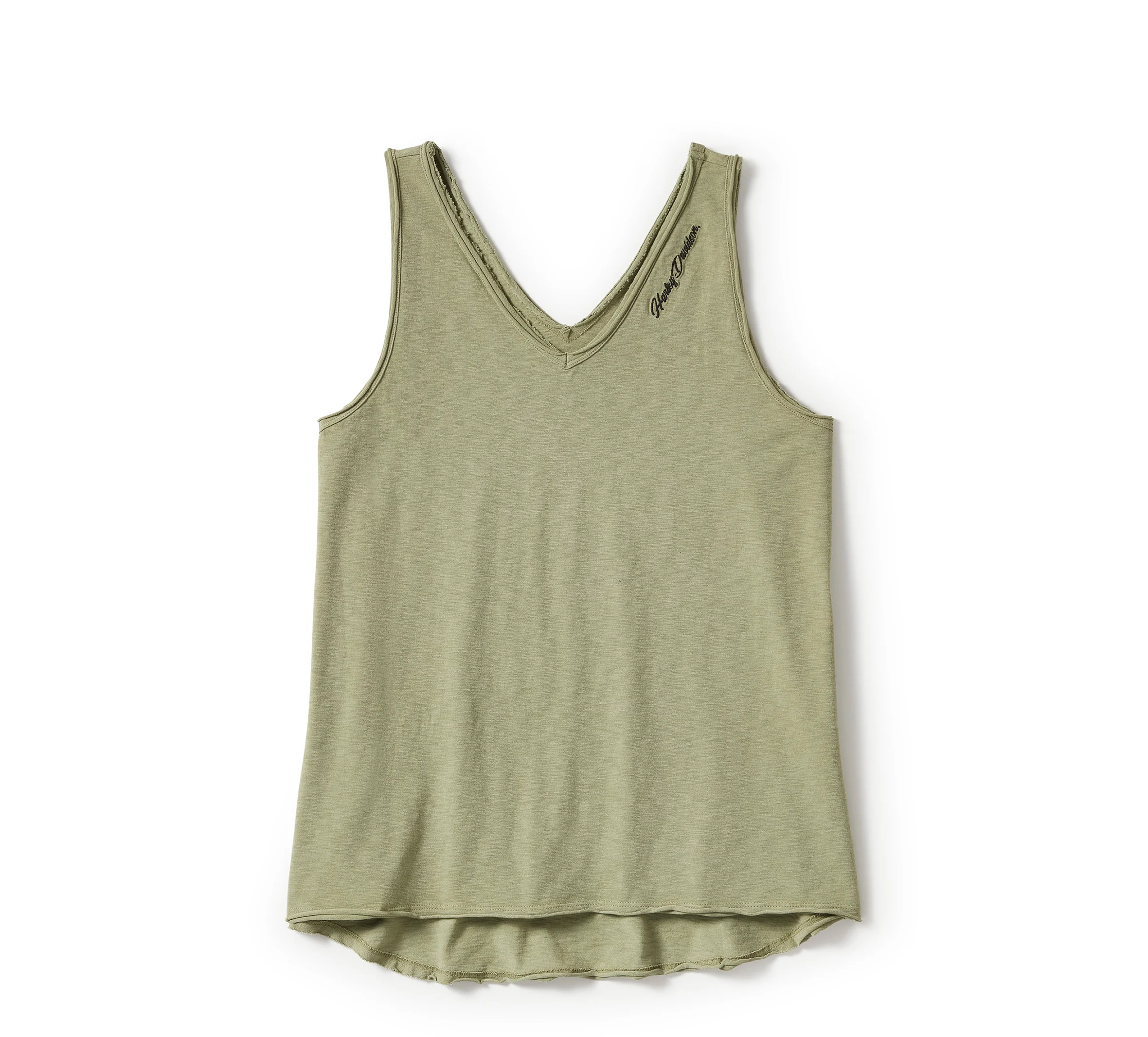 Women's Essential V Drapey Tank - Oil Green