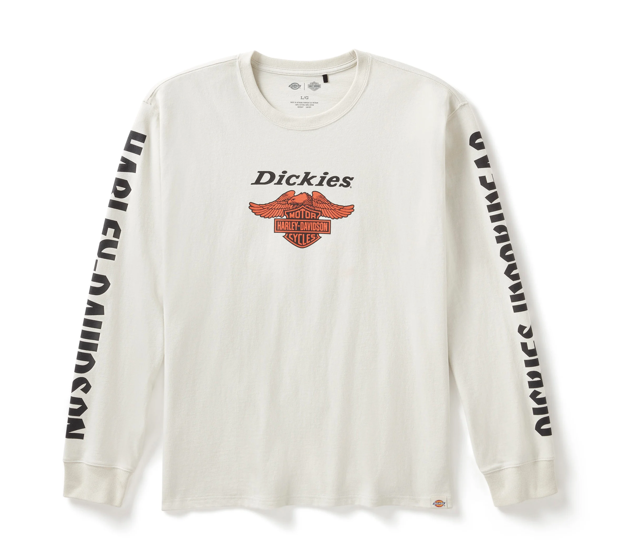 Men's Dickies x H-D Heavyweight Long Sleeve Eagle Tee - Silver Birch
