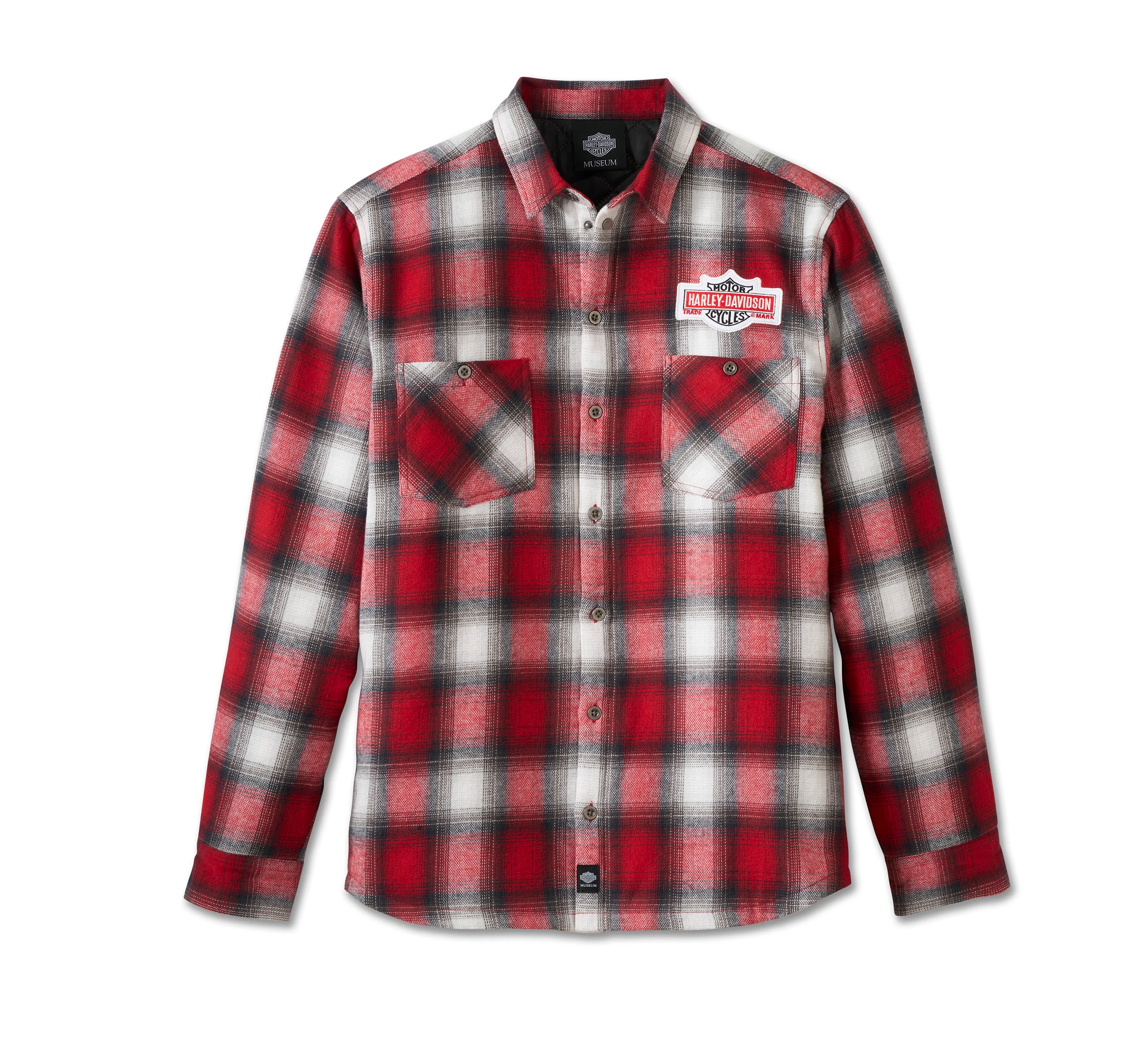 Plaid Bar & Shield Midweight Shirt Jacket