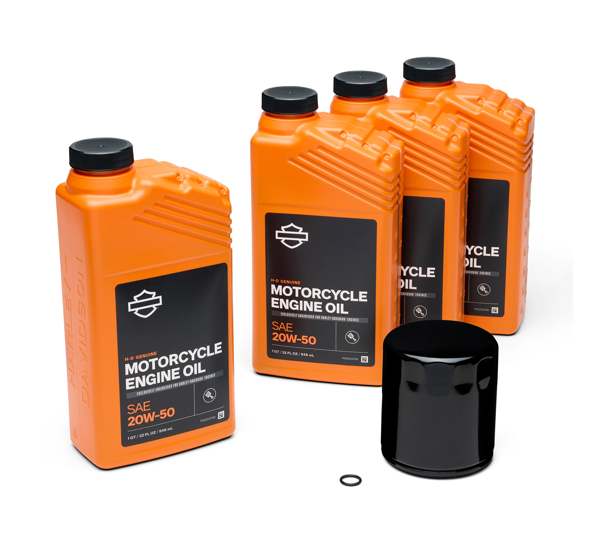 4 Qt. H-D 360 Motorcycle Oil Change Kit – Black Filter