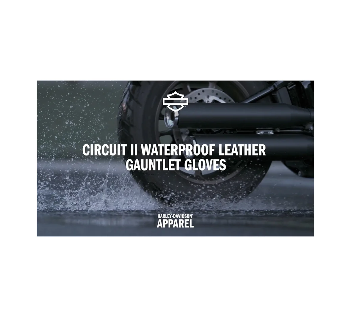 Men's Circuit II Waterproof Leather Gauntlet Gloves