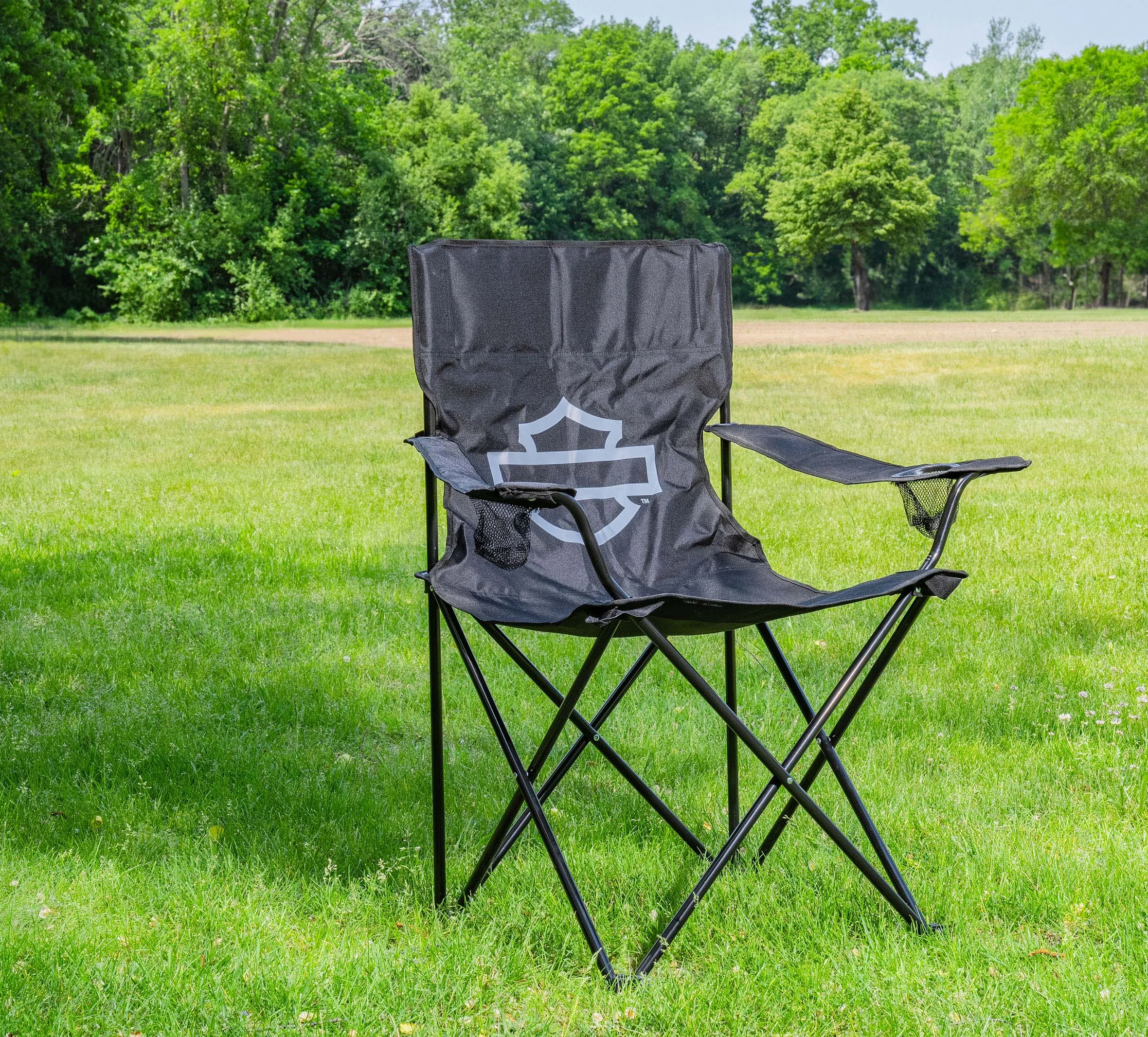 H-D Open Bar & Shield Folding Chair