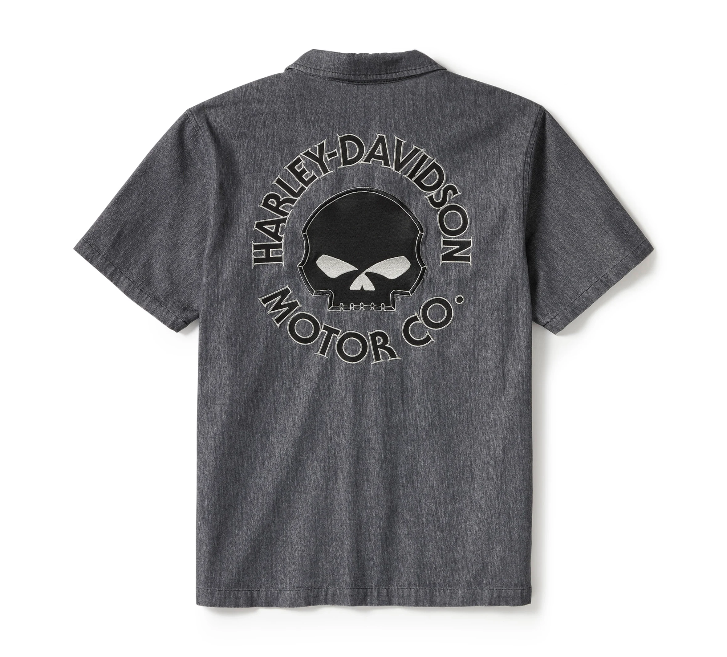 Men's Willie G Skull Denim Shirt