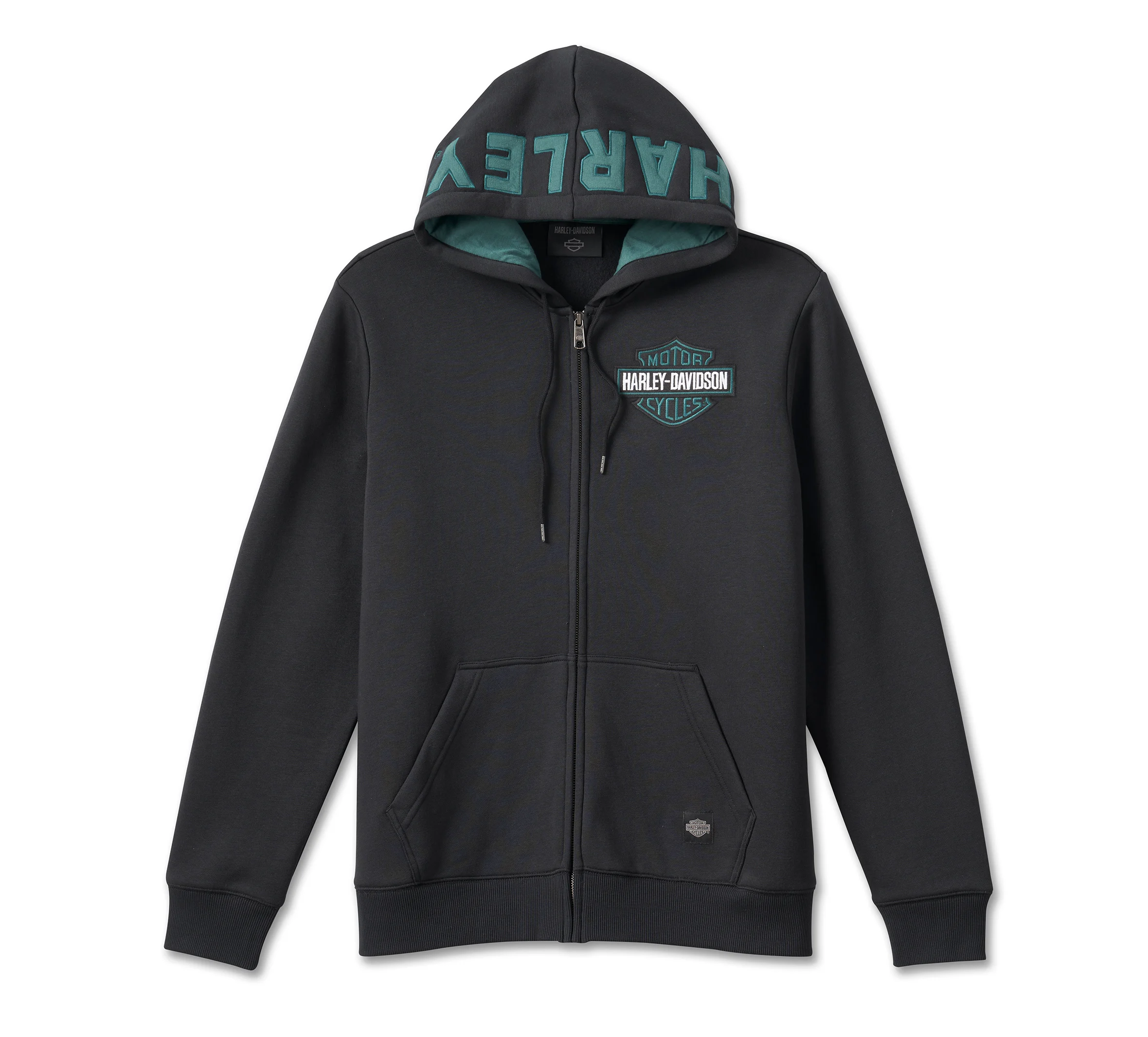 Men's Bar & Shield Revolution Zip-Up Hoodie - Black Beauty