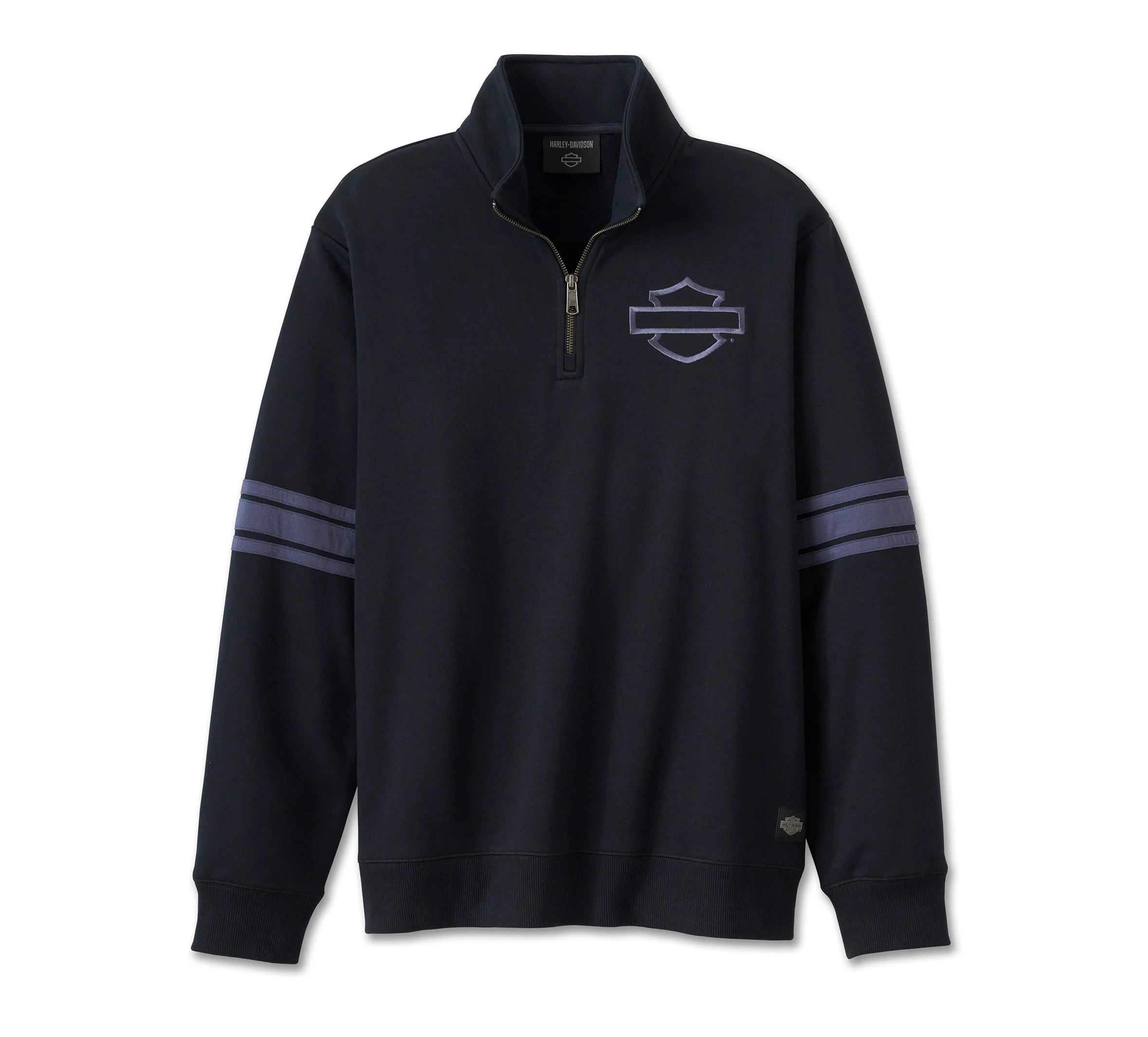 Bar & Shield 1/4 Zip Fleece - Harley Black
