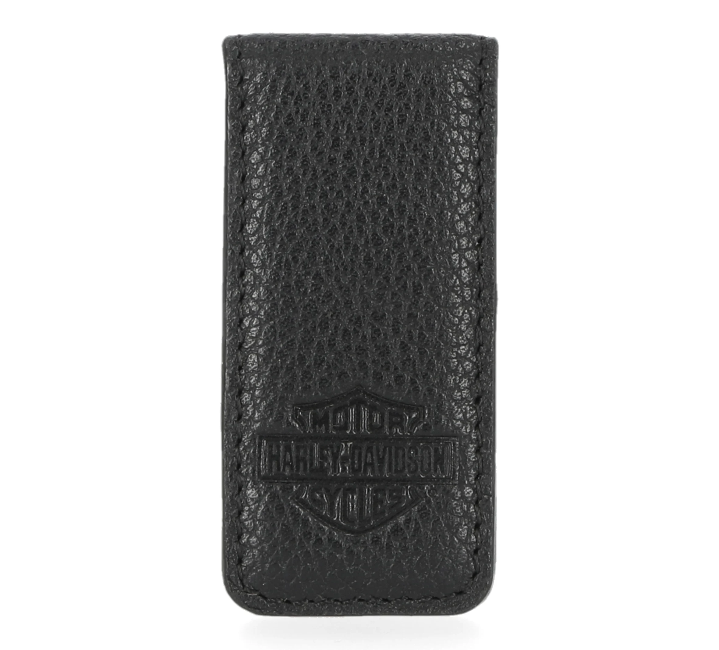 Bar & Shield Leather Money Clip