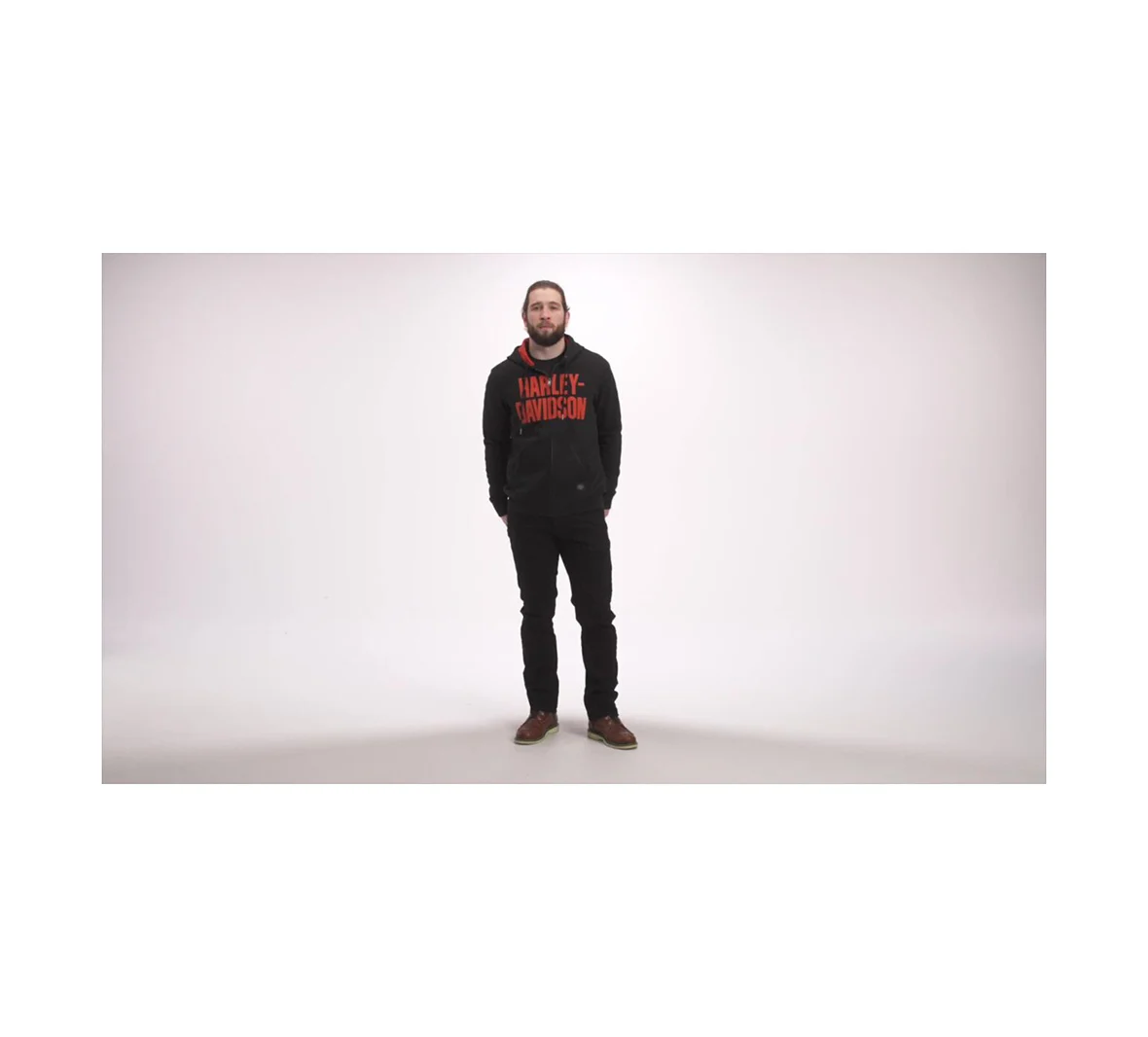 Men's Bar Font Zip-Up Hoodie