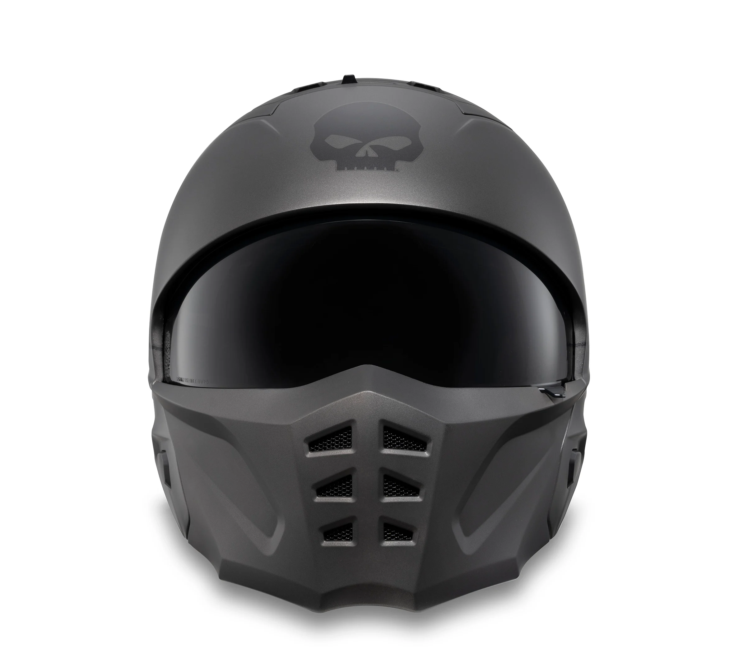 Pilot II 2-in-1 Willie G Skull Helmet - Matte Dark Grey