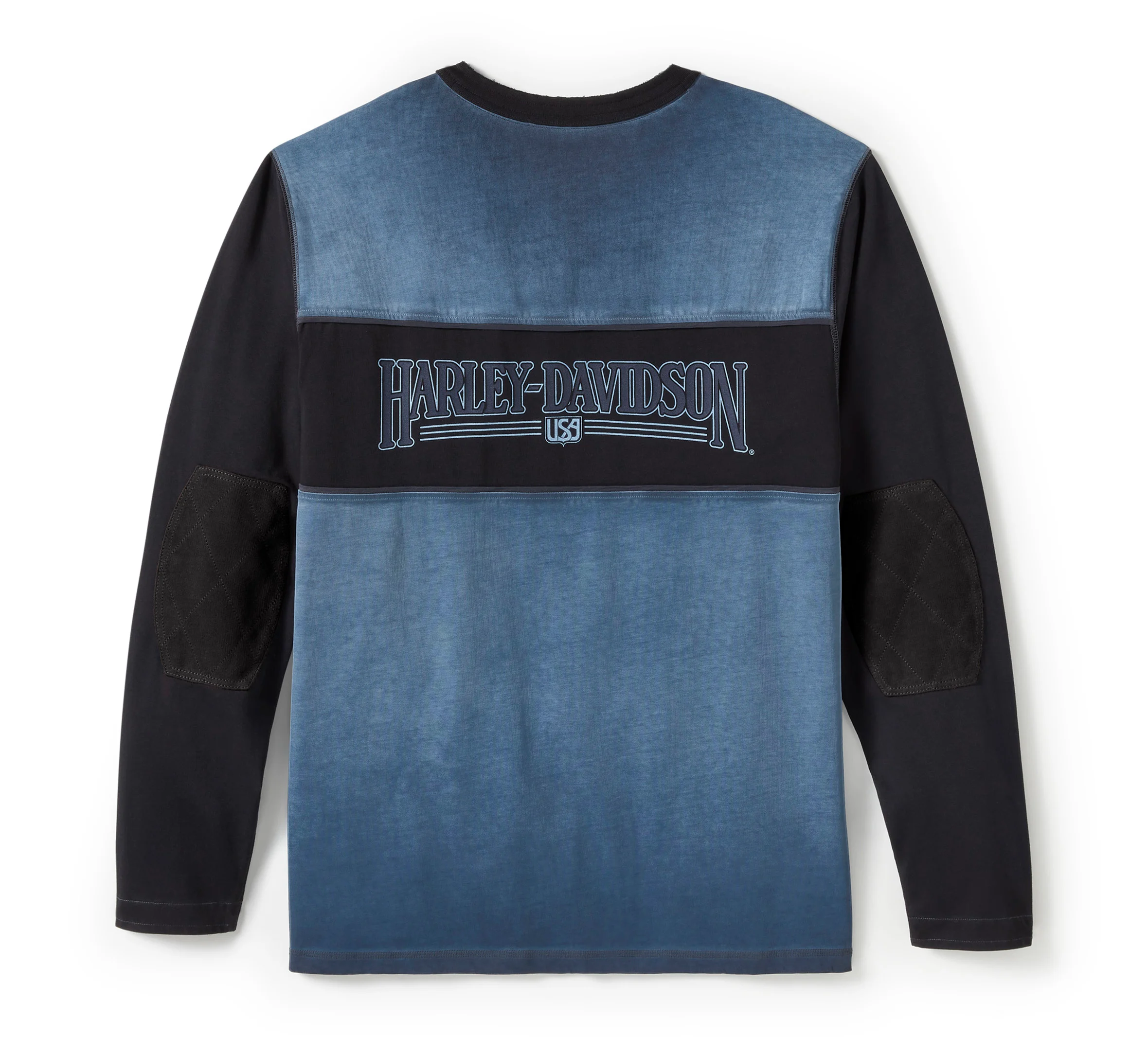 Men's Iron Bond II Henley - Colorblock - Mood Indigo & Harley Black
