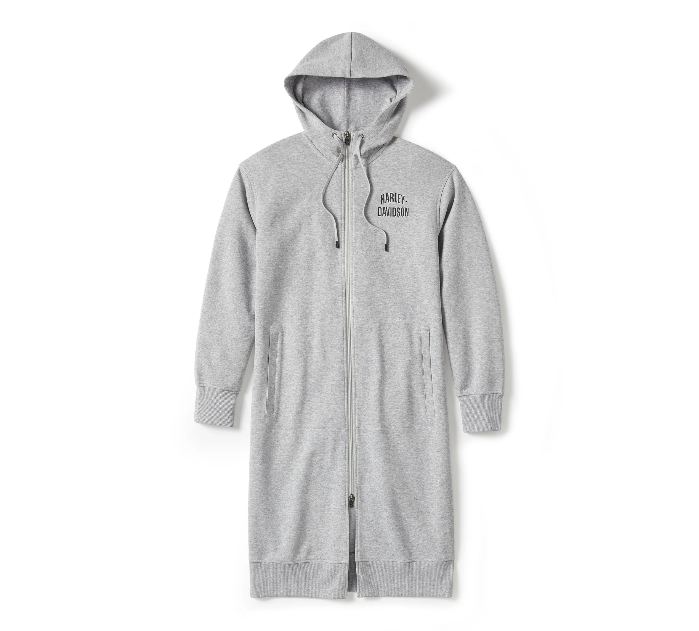 Women's Essential Fleece Full Zip Duster - Light Grey Heather