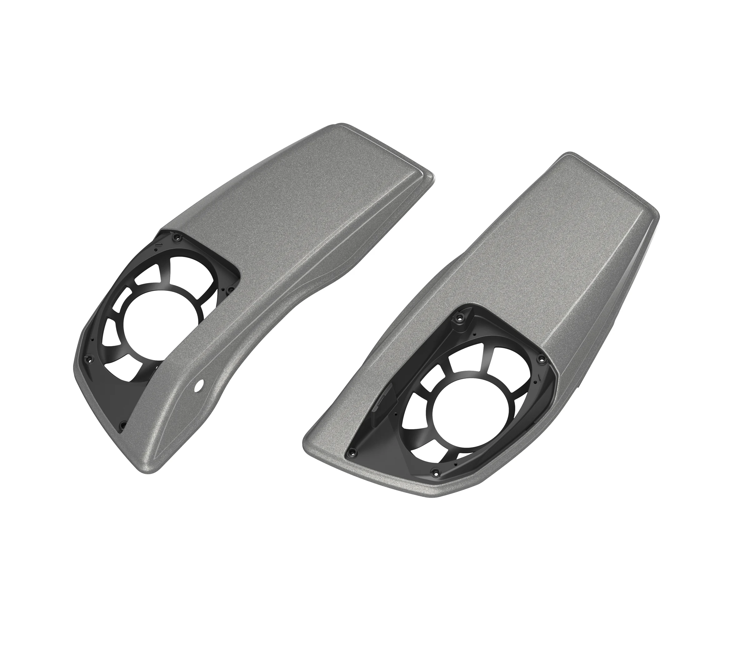 Color Matched Saddlebag Speaker Lids - Mercury Silver