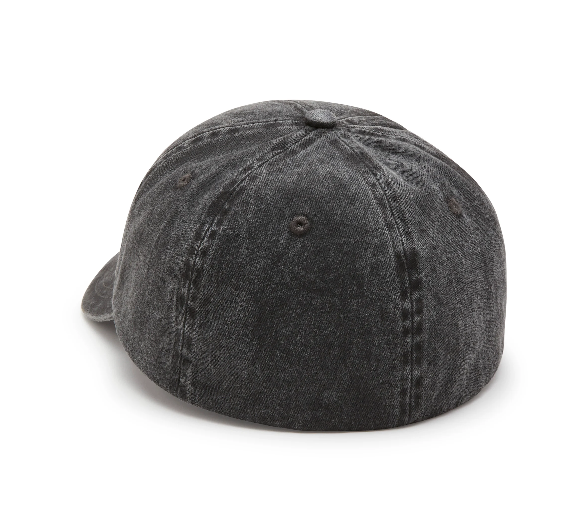Arched Font Panhead Fitted Baseball Hat - Harley Black