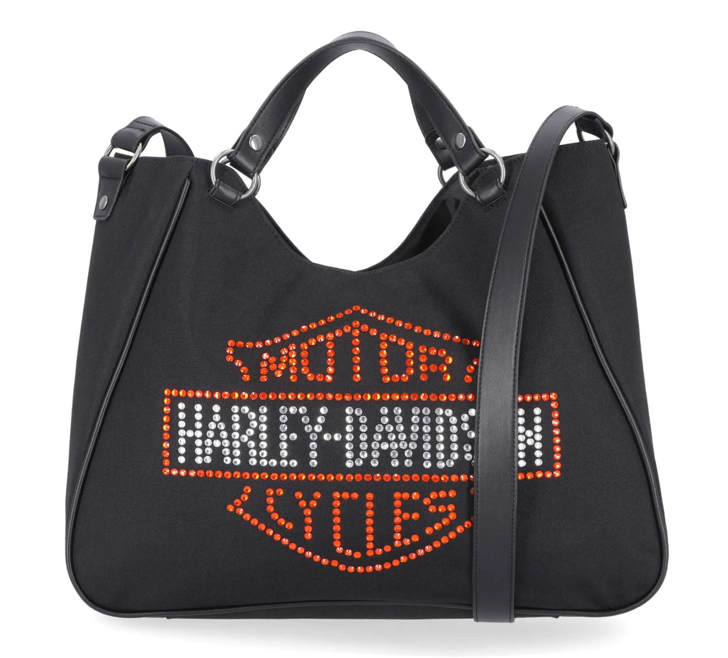 Bar & Shield Rhinestone Tote Bag