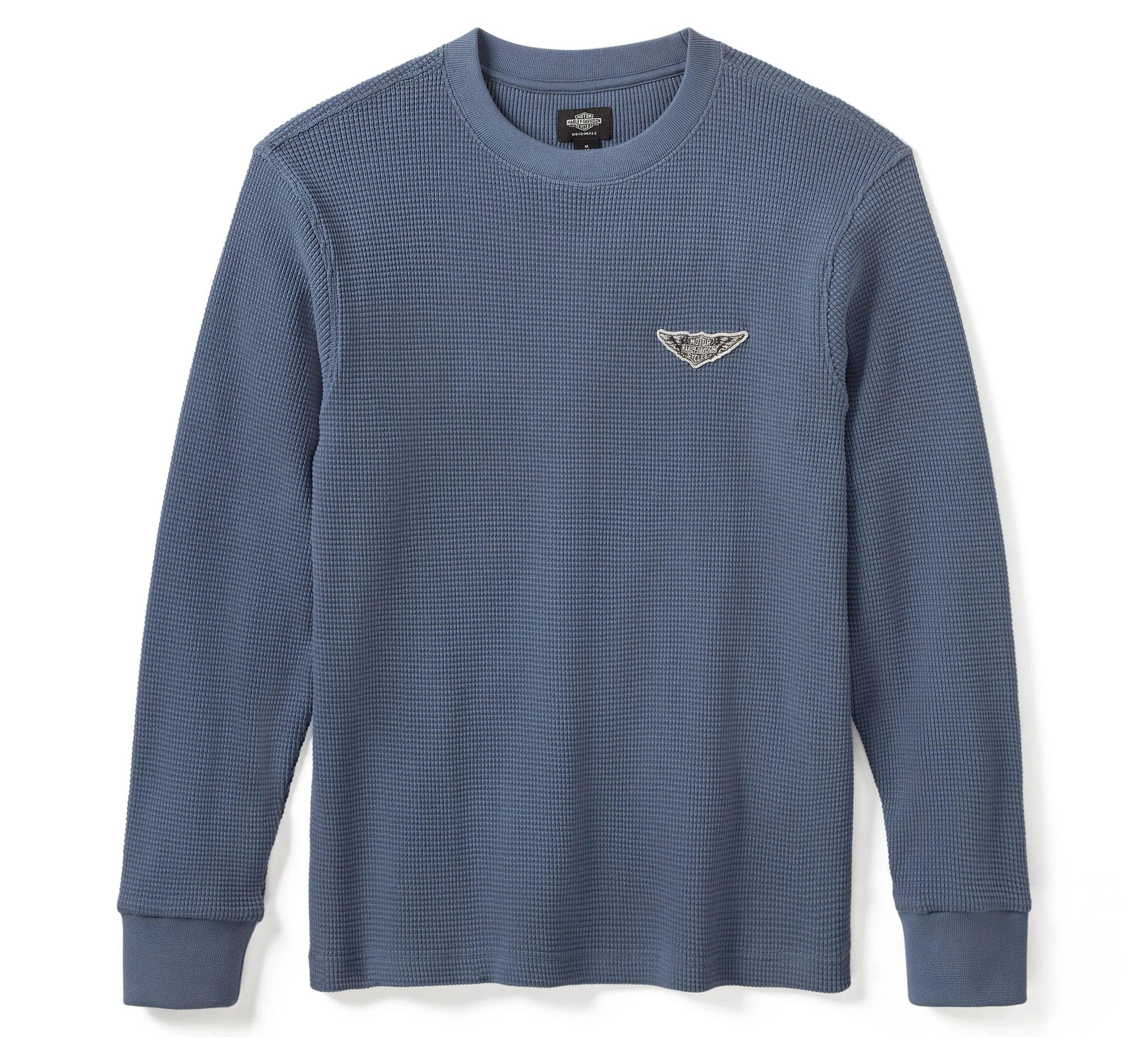 OG SILVER WING WAFFLE LONG SLEEVE SHIRT - Vintage Indigo