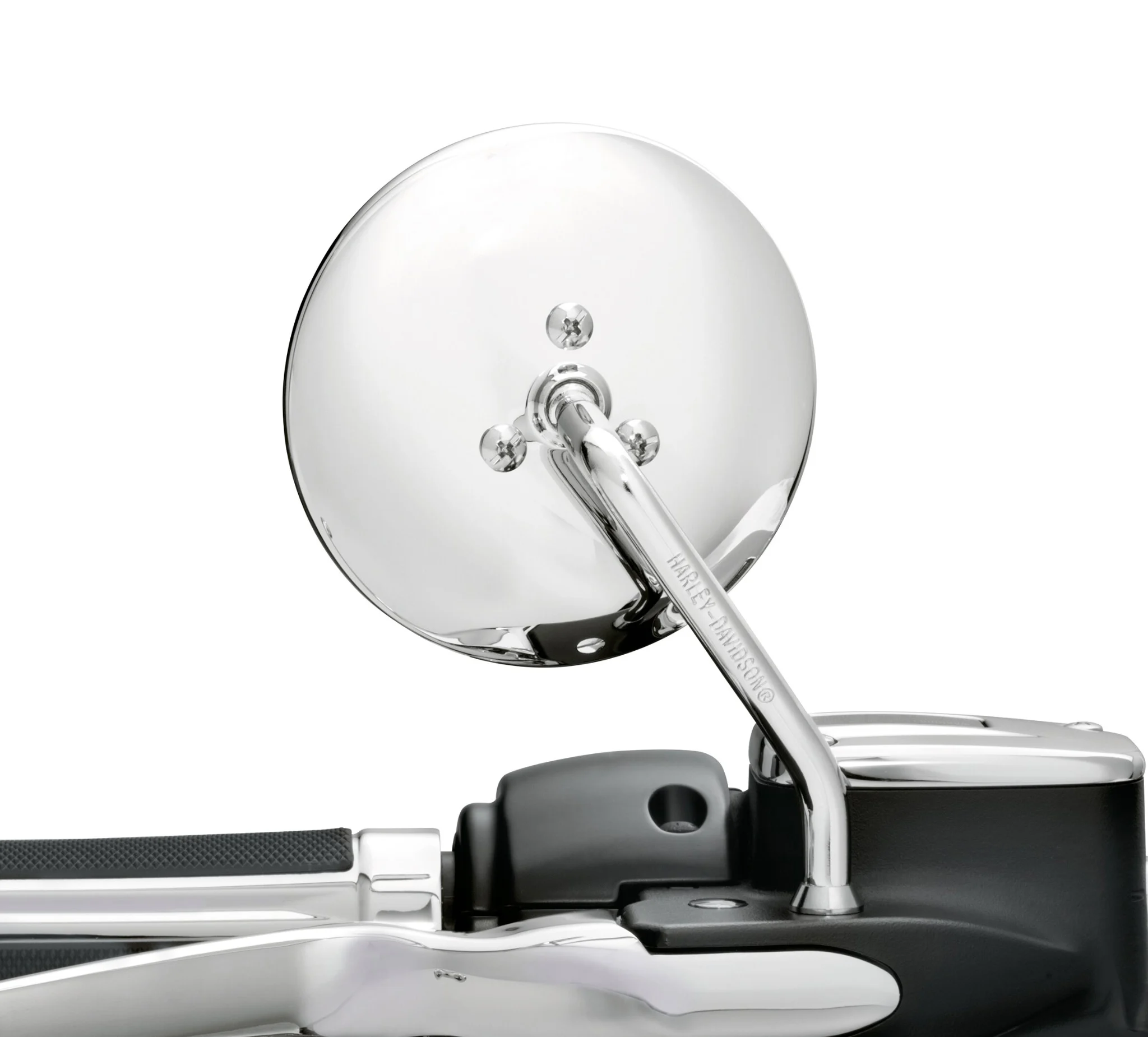 Short Stem One-Piece Round Mirror - Right Side