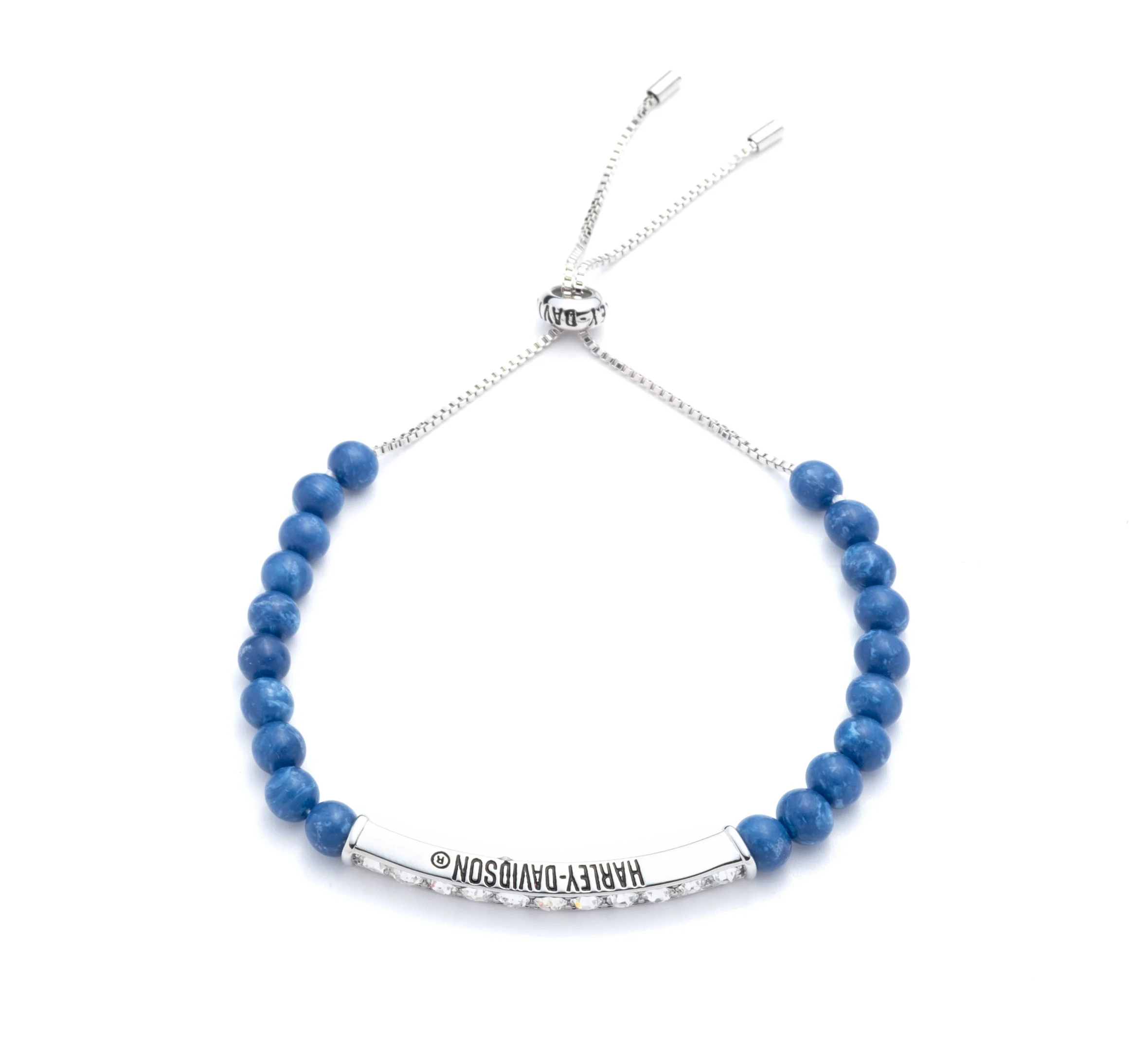 Women's Harley-Davidson Logo Bar Beaded Slider Bracelet