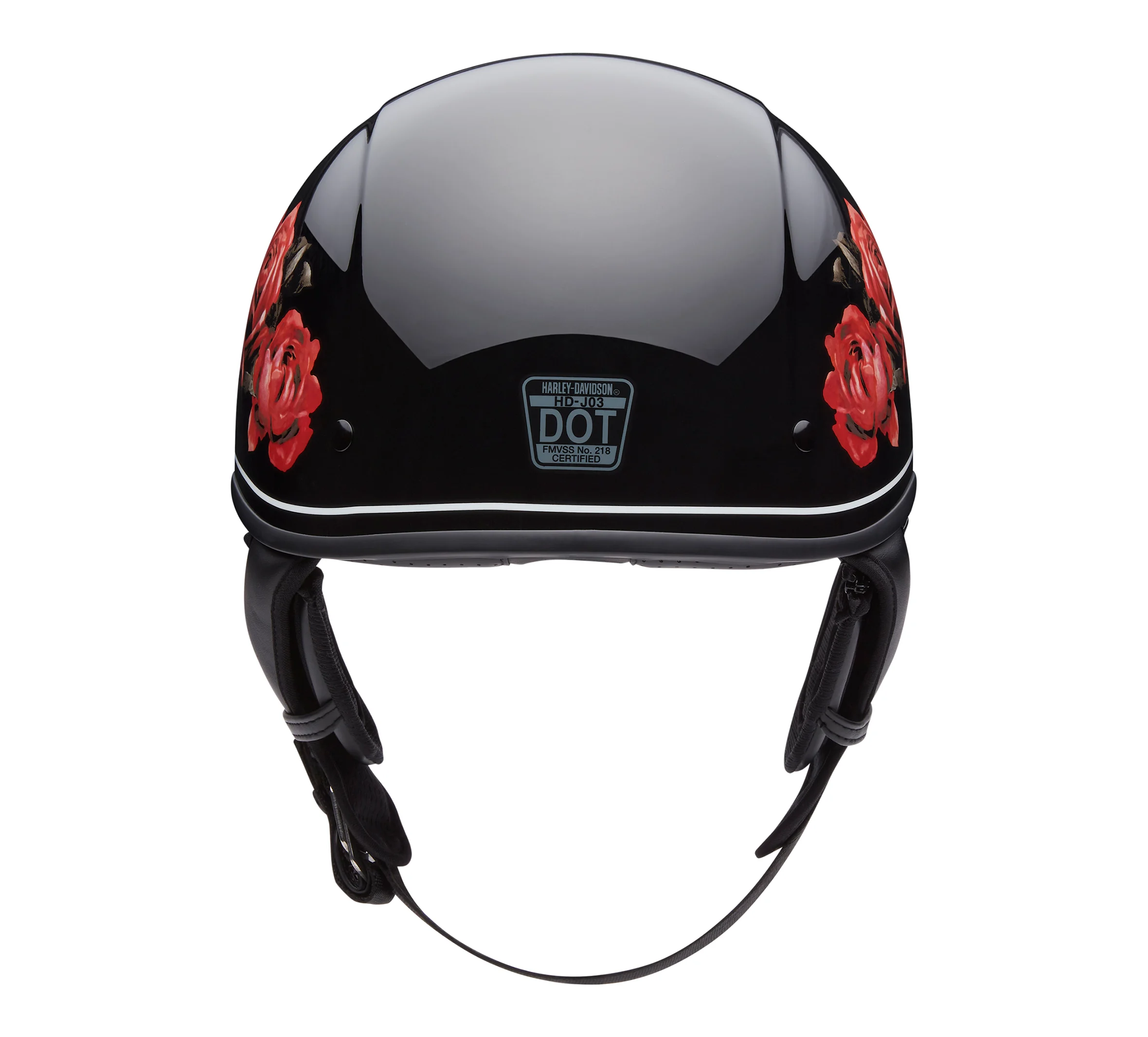H-D Busby Ultra-Light Sun Shield J03 1/2 Helmet - Gloss - Harley Black