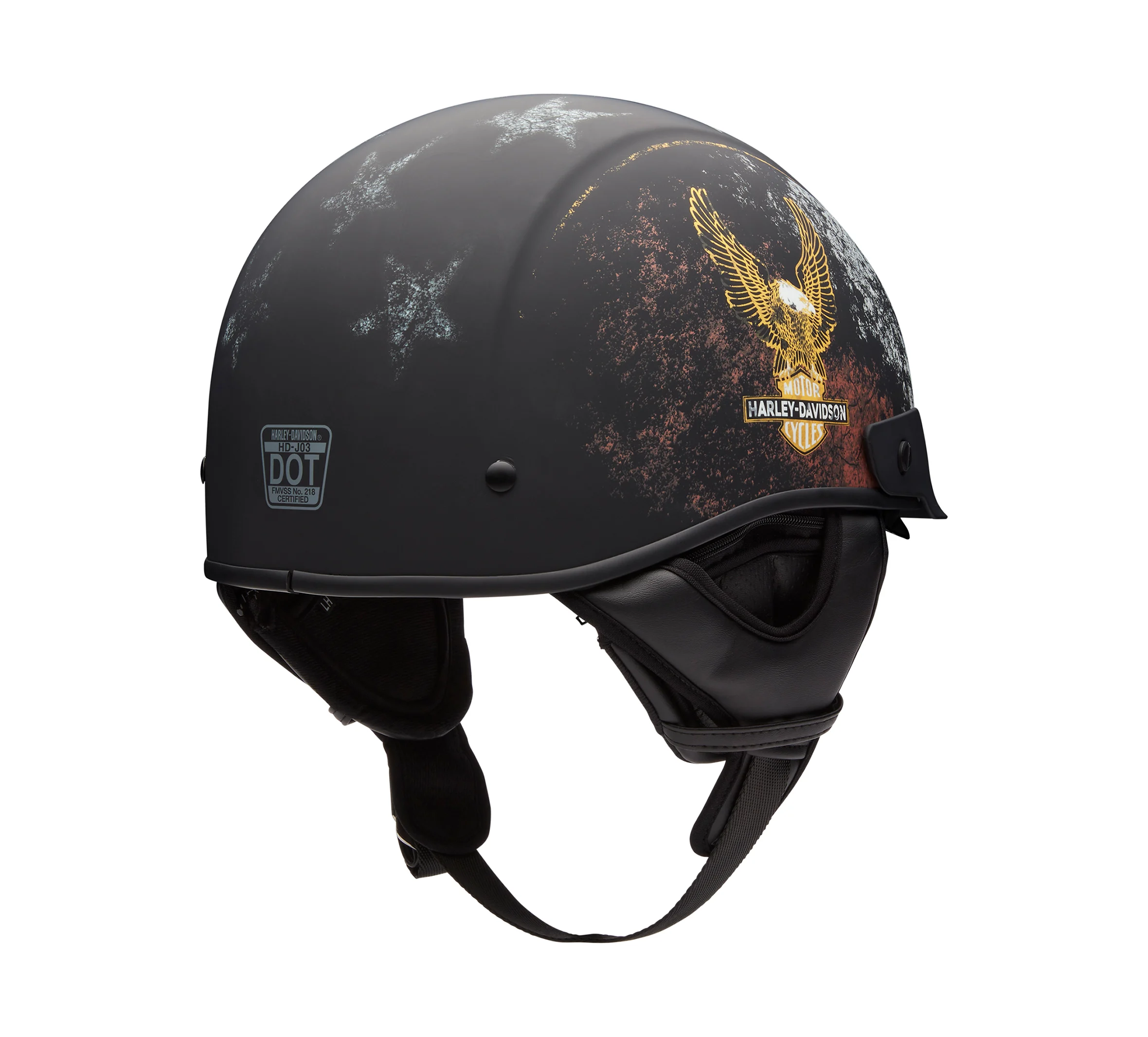 H-D Busby Ultra-Light Sun Shield J03 1/2 Helmet - Matte Black
