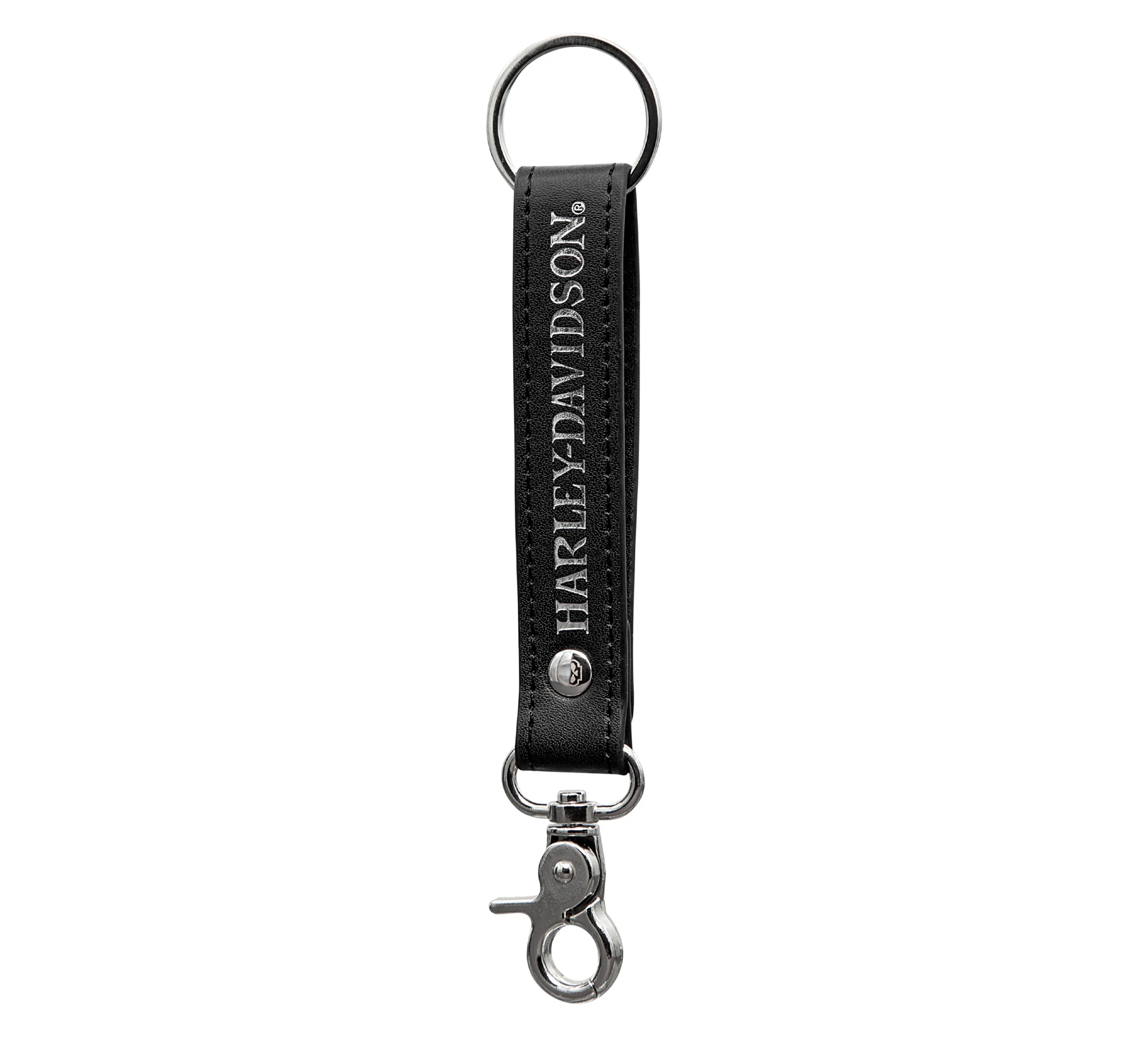 Skull Design Black Strap Key Chain