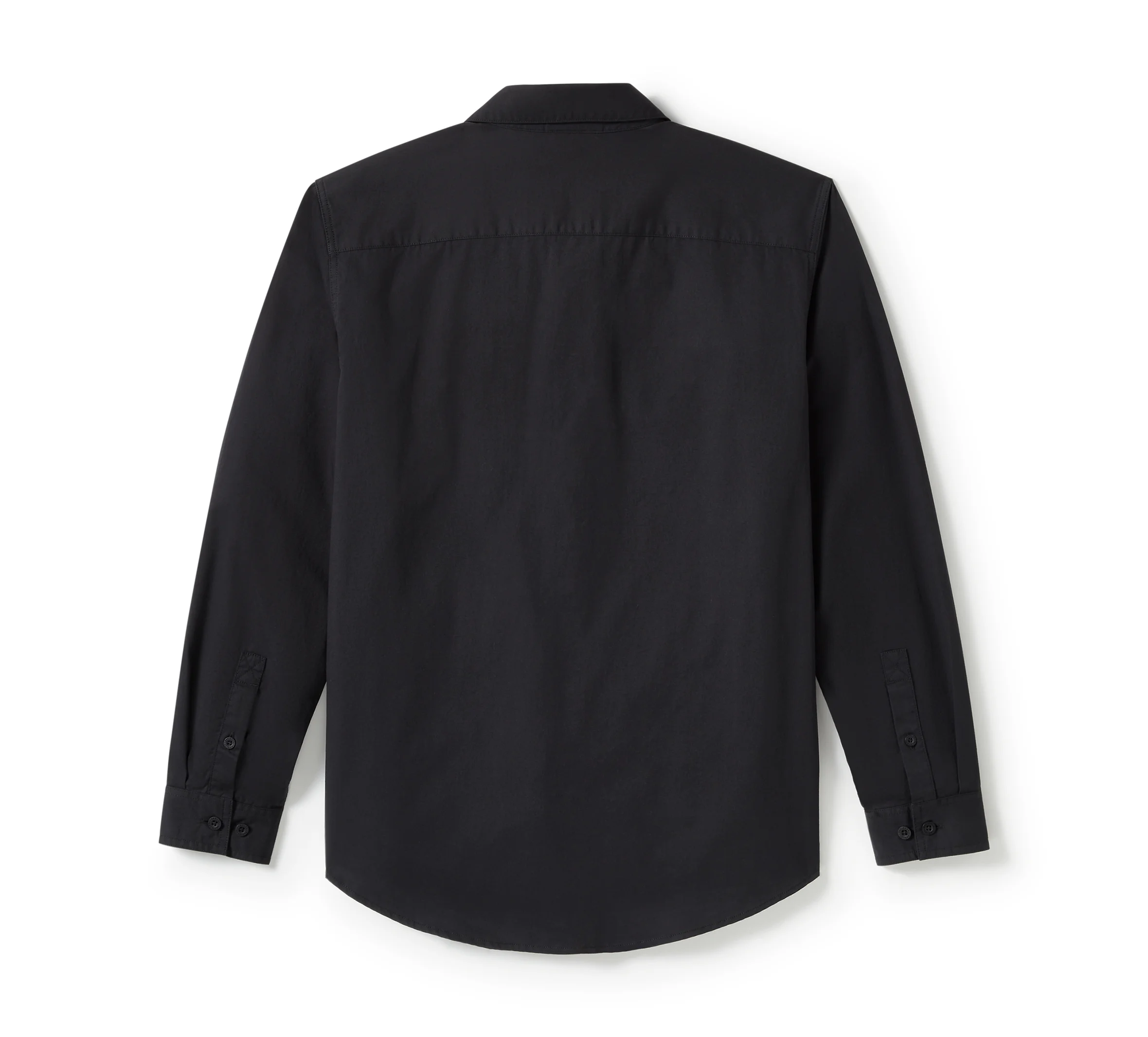 Men's Bar & Shield Solid Long Sleeve Shirt - Harley Black