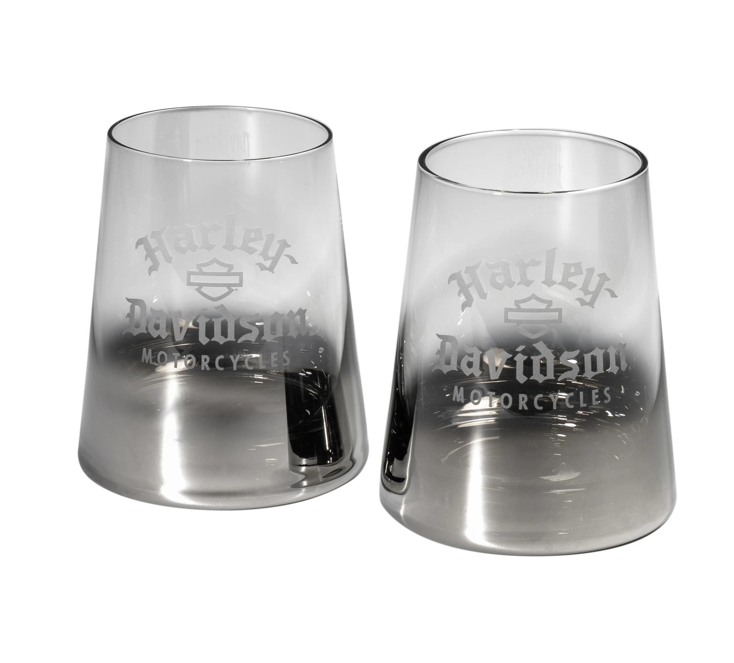 Silver Ombre Stemless Wine Glass Set