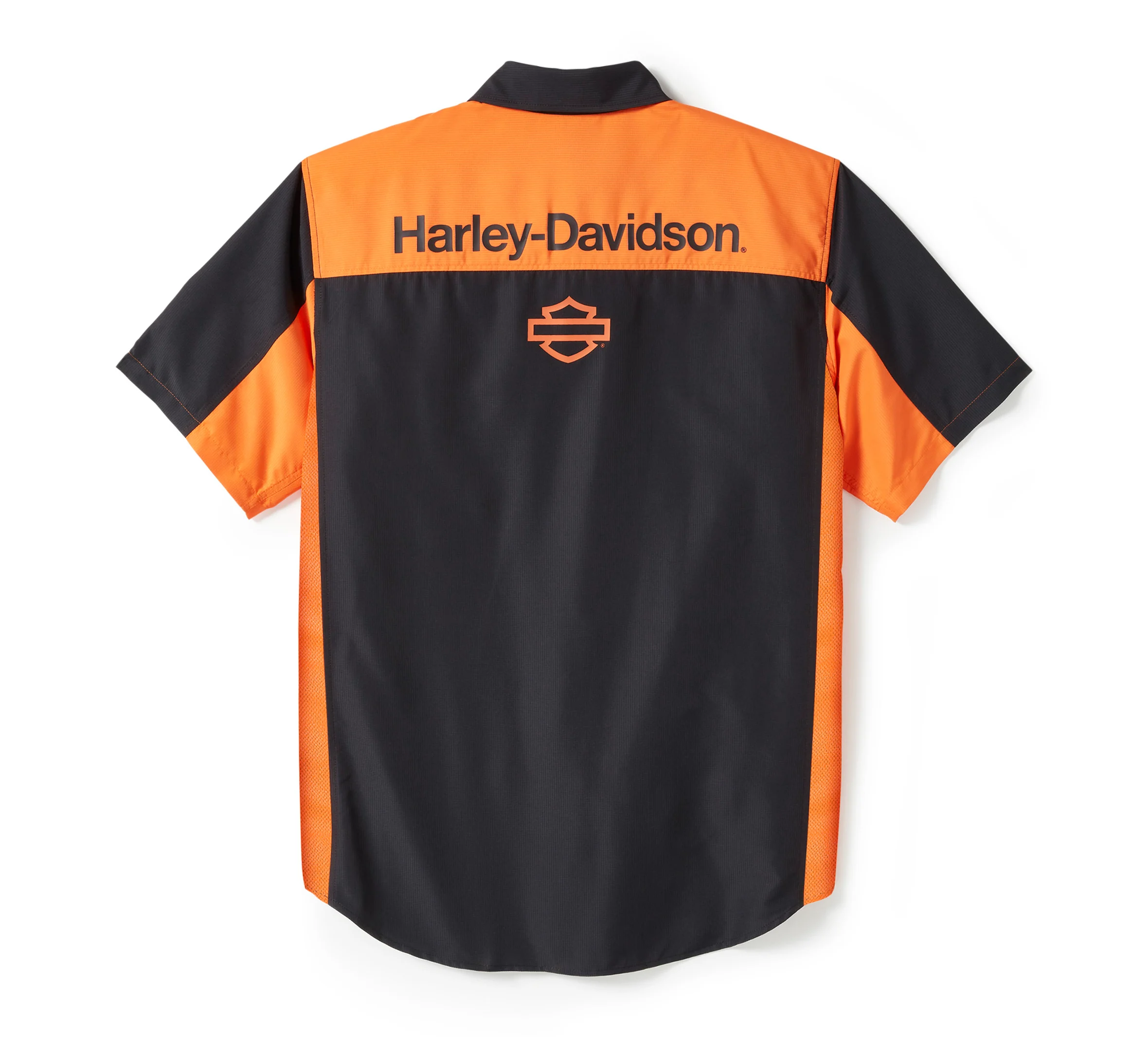 Men's H-D TECH Quick Dry Shirt - Colorblock - Harley Black & Harley Orange