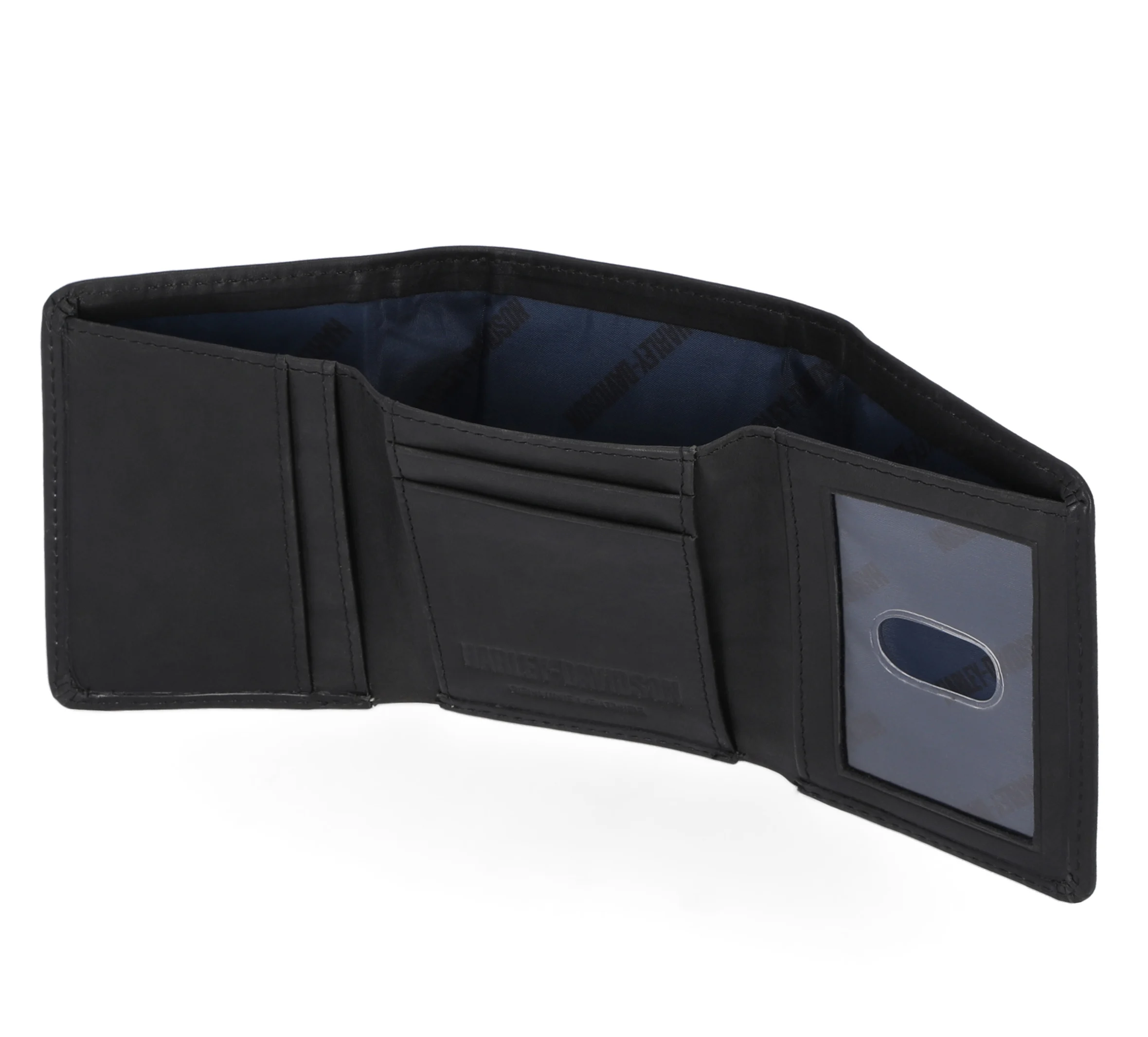 Laser Logo Trifold Wallet - Black