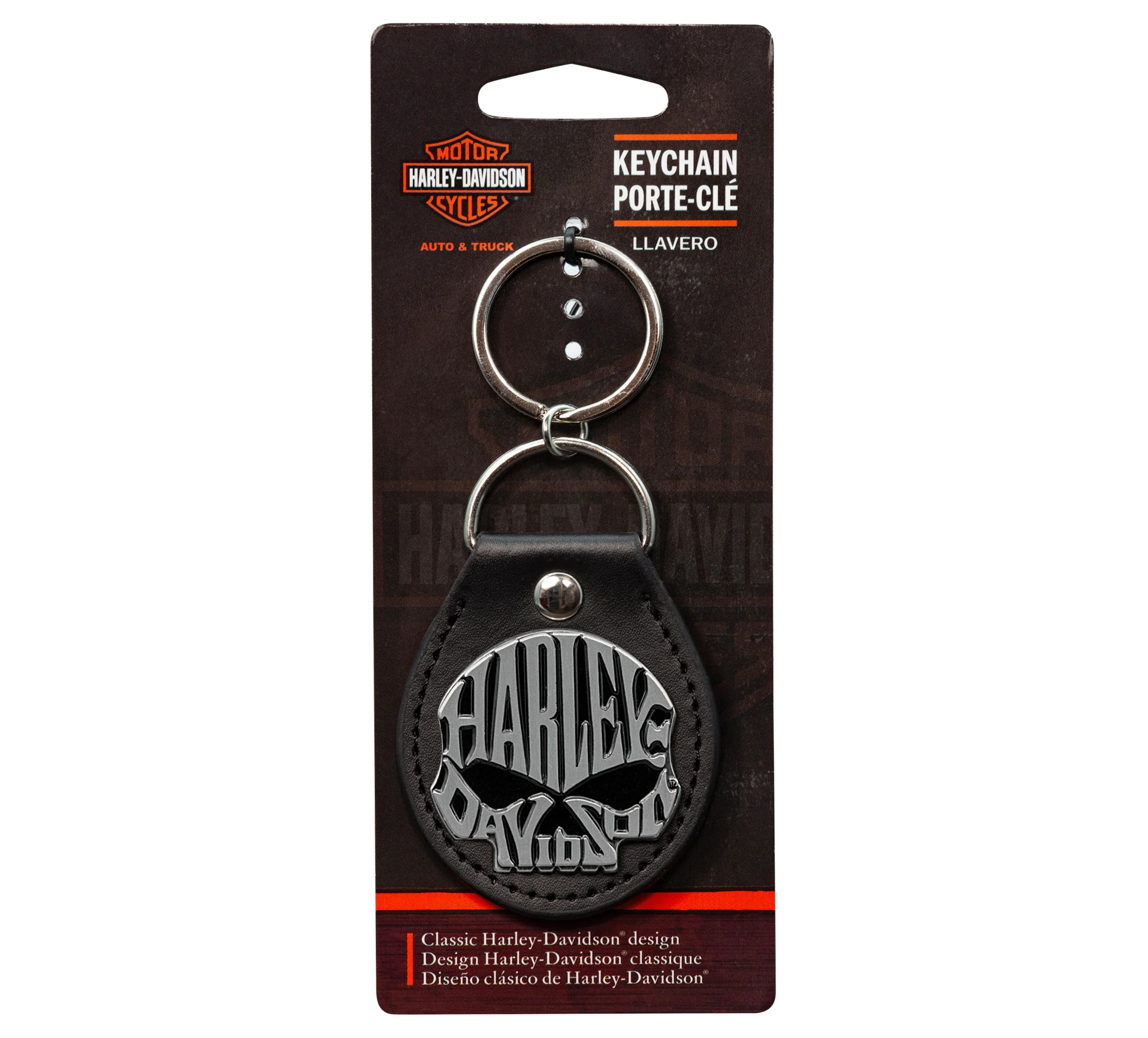 Skull Design Black Fob Key Chain