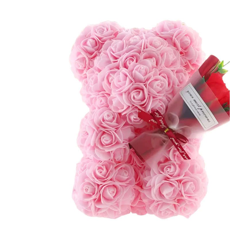 Bl?d og Nuttet Teddybj?rn med Blomst