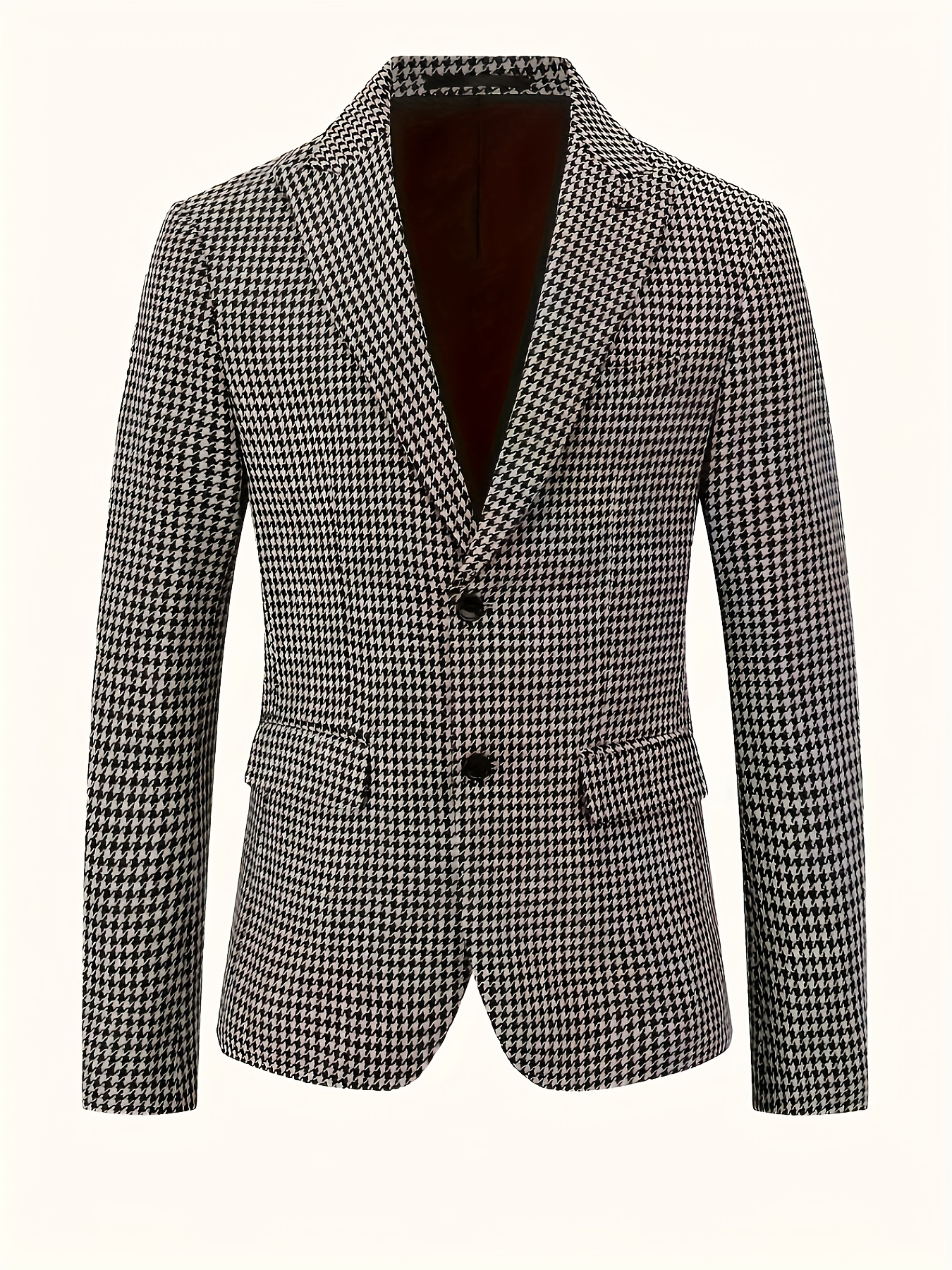 Men'S Formal Blazer - Classic Notch Lapel Business coat, Structured Non-Stretch Jacket for Office, Wedding, Formal Events - Fall/Winter Professional & Evening Attire