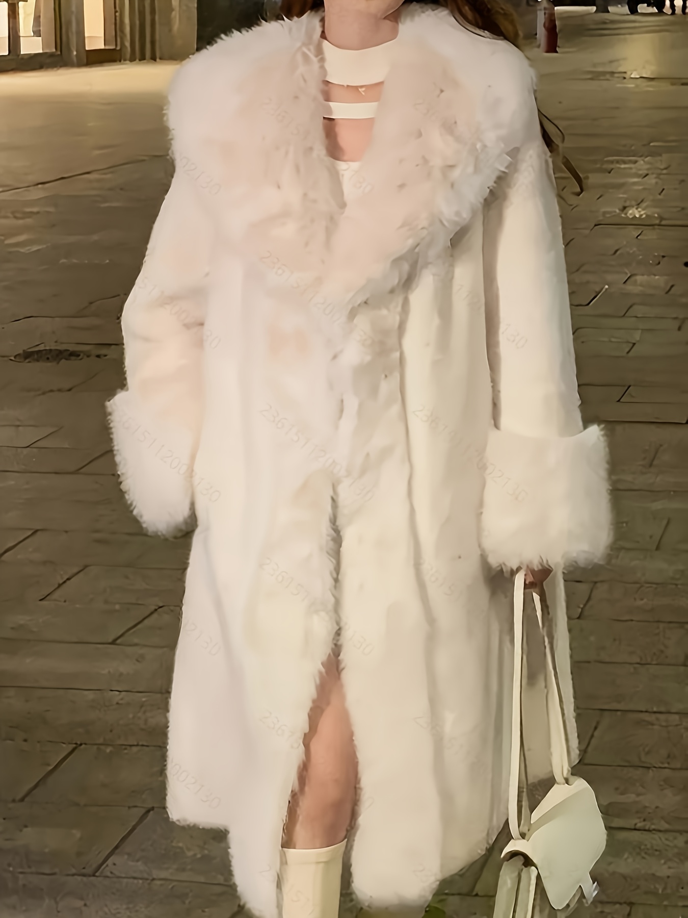 【Advanced Customization】Winter Coat For Women, Fur Coat Women, Elegant Long Length Faux Fur Jacket For Mature Ladies, Warm Slight Stretch Fabric, Contrast Trim & Raglan Sleeves