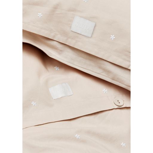 Juna  Daisy Sengetøj, Sand/White, 140x200 cm