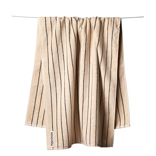 Bongusta  Naram Håndklæde, Creme & Ink, 70x140 cm