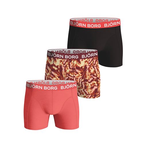 Björn Borg  3-pak Underbukser, Coral/Sort, M
