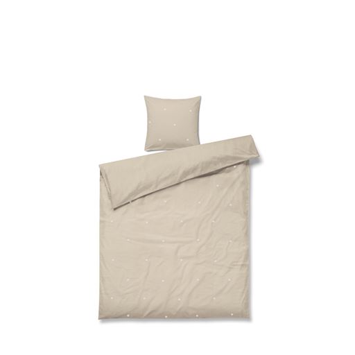 Juna  Daisy Sengetøj, Sand/White, 140x200 cm