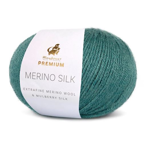 Mayflower  Premium Merino Silk Garn, 012 Mørk Eucalyptus, 25 g