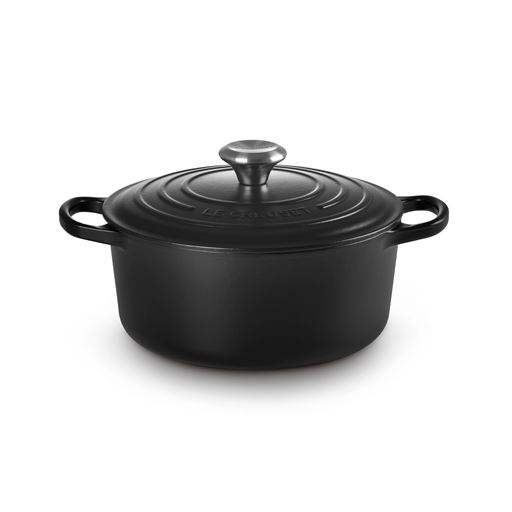 Le Creuset  Signature Rund Støbejernsgryde, Matte Black, 4,2 L