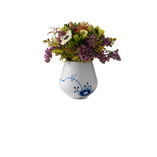 Royal Copenhagen  Blå Mega Riflet Vase, Blue
