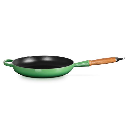 Le Creuset  Signature Støbejerns Stegepande Med Træhåndtag, Bamboo, Ø28 cm