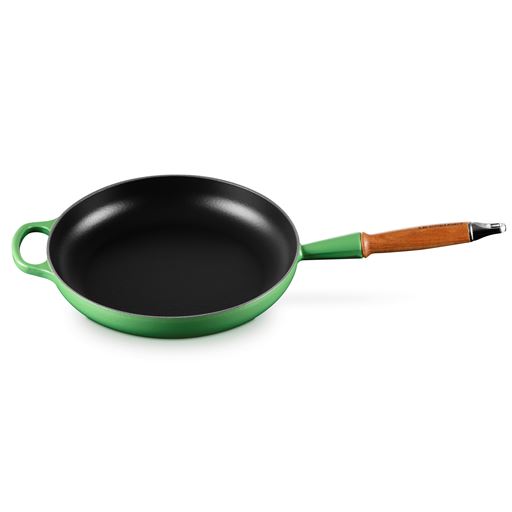 Le Creuset  Signature Støbejerns Stegepande Med Træhåndtag, Bamboo, Ø28 cm