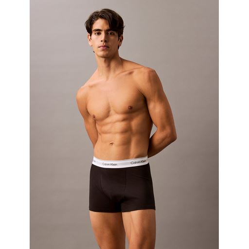 Calvin Klein  Icon Cotton Stretch Relaxed Dart 3-pak Trunks, Black/Black/Black, XXL