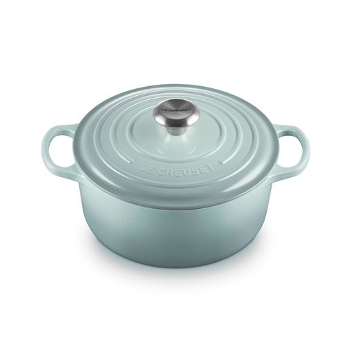 Le Creuset  Signature Rund Støbejernsgryde, Sea Salt, 4,2 L