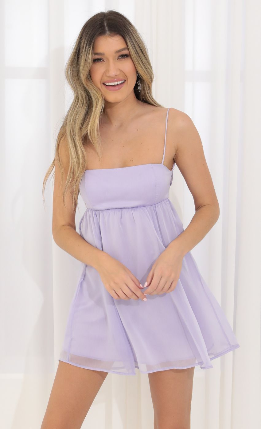 Baby Doll Dress in Lavender