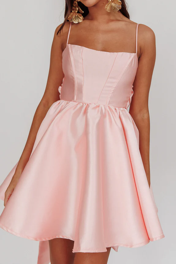 Athens Flared Bow Mini Dress