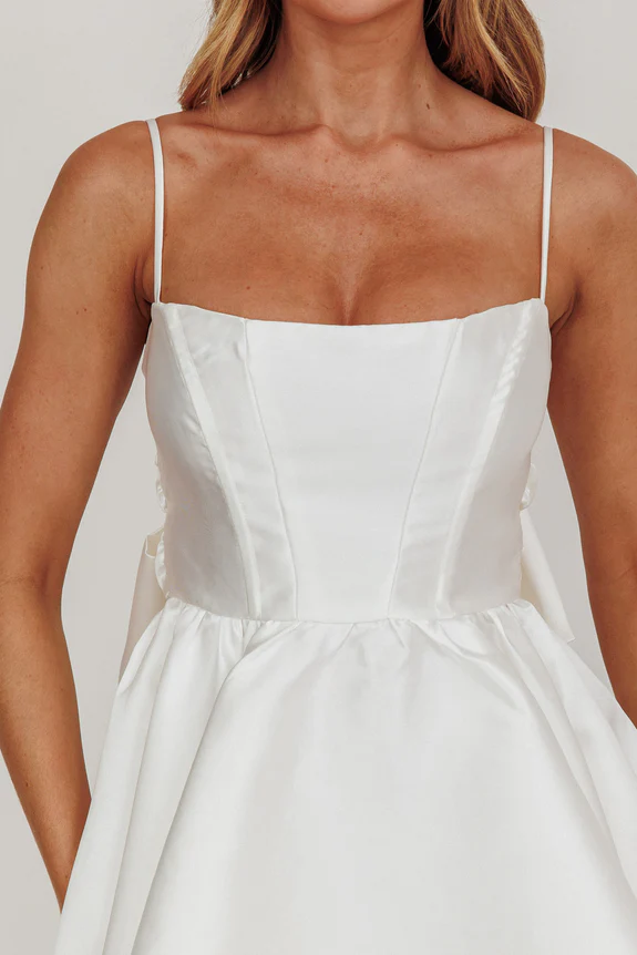 Athens Flared Bow Mini Dress