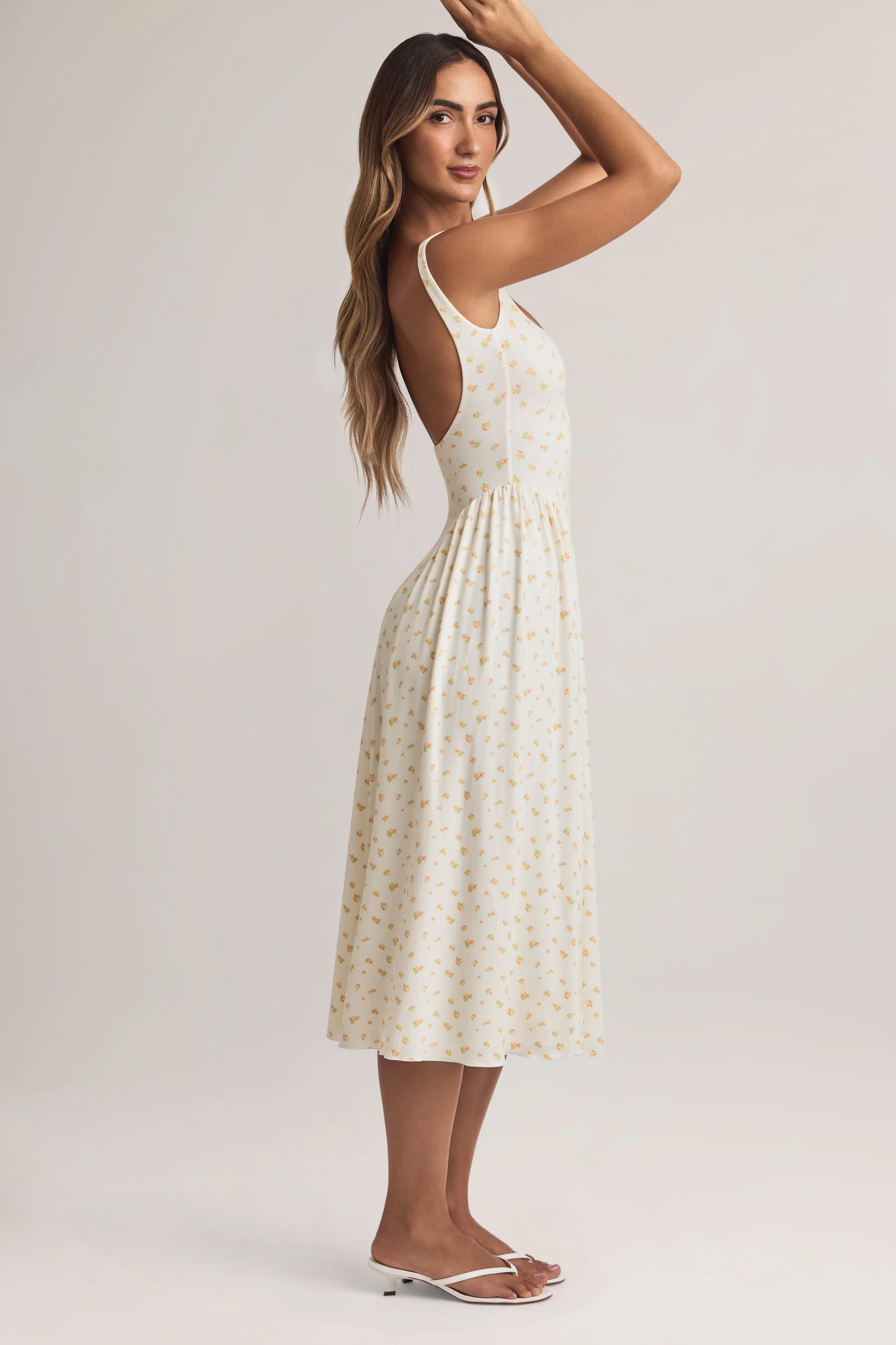 Modal A-Line Midaxi Dress in Floral Print