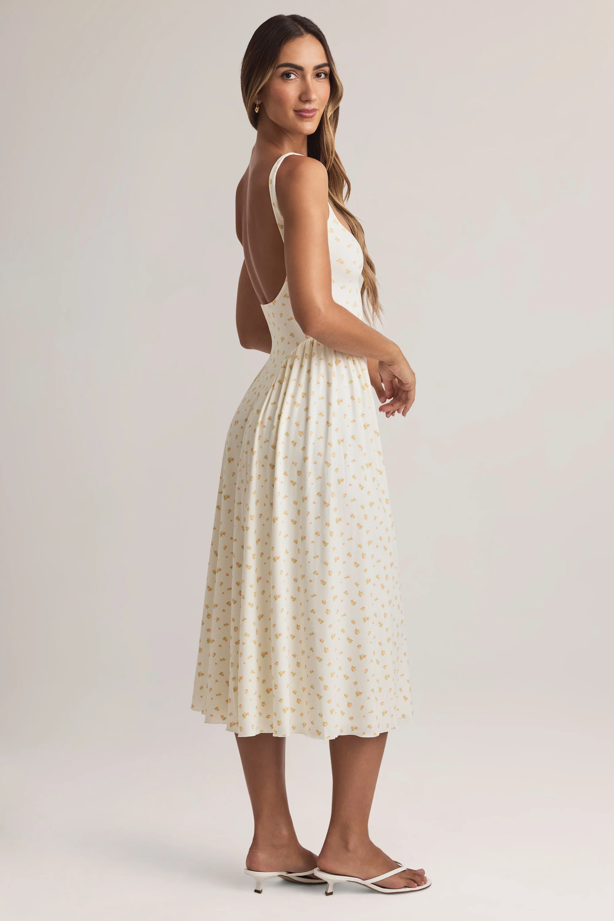 Modal A-Line Midaxi Dress in Floral Print