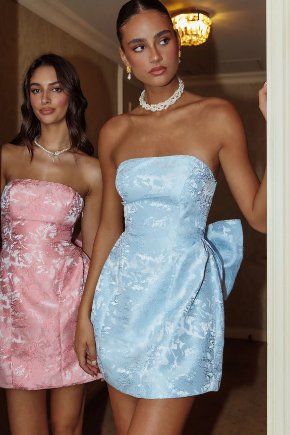 Melty Kisses Bow Mini Dress