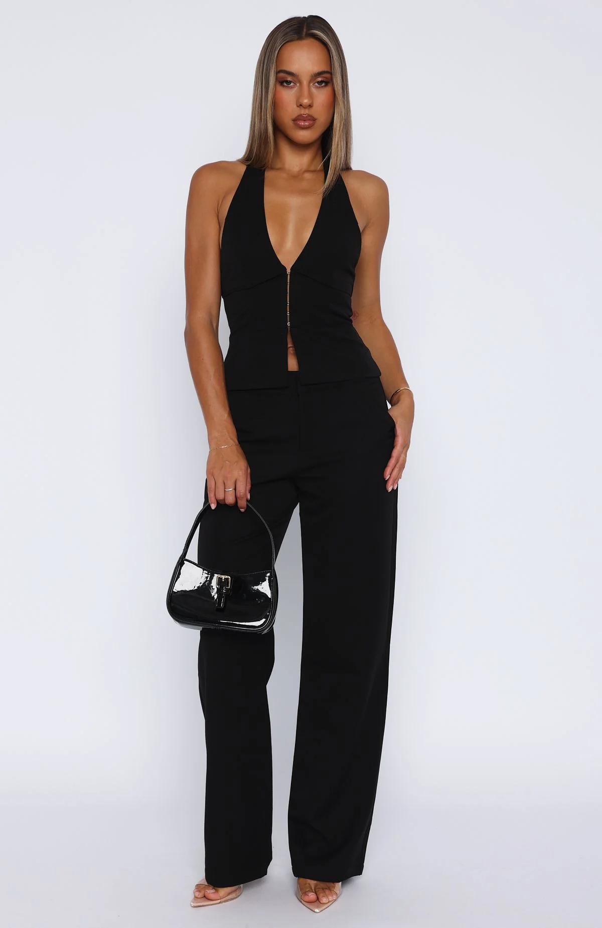 Only Acting Pants Black